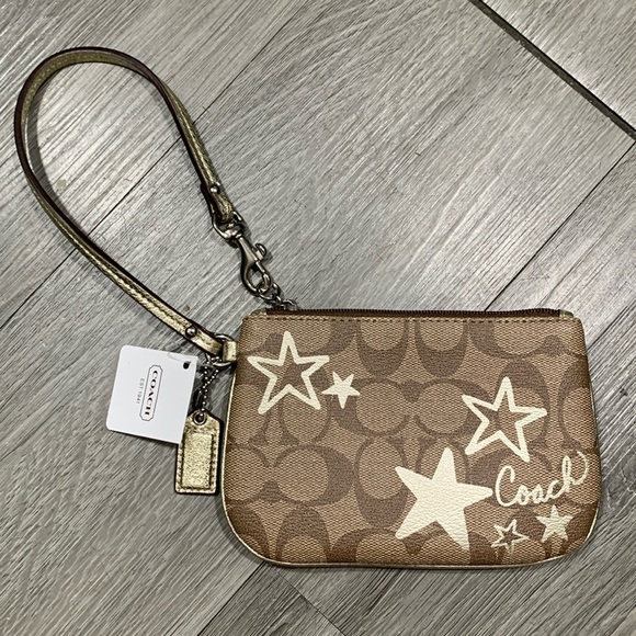 Coach Handbags - Coach Wristlet Heritage Signature Star Collection Pouch Wallet Clutch NWT